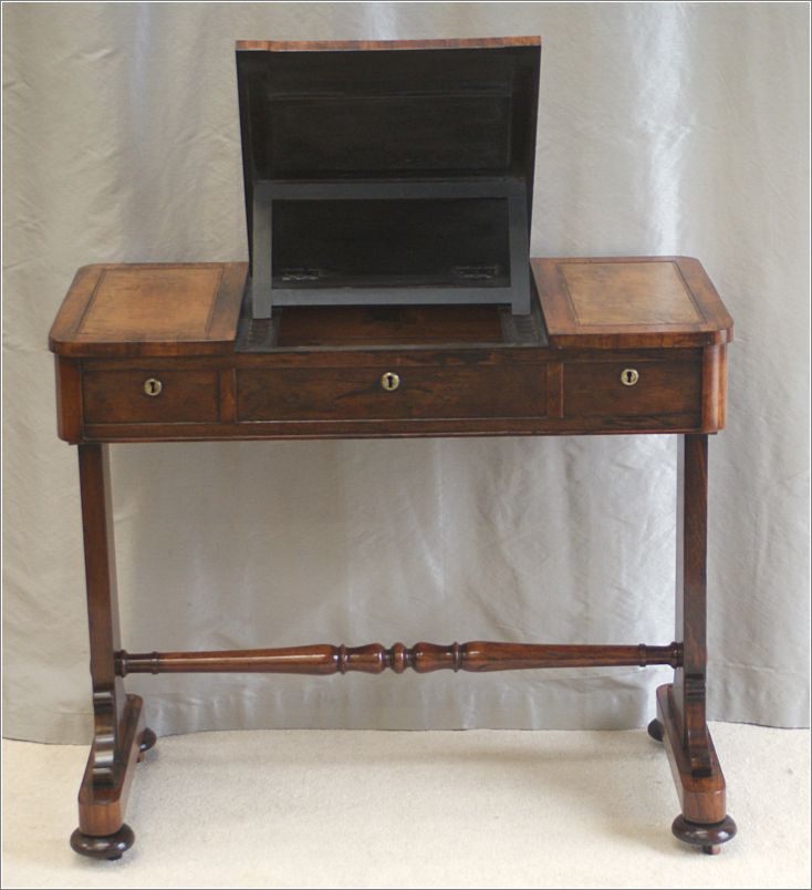 3036 Small Antique William IV Library Table (7) - Rear